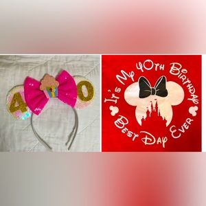 Disney 40th Minnie Ears + castle silhouette It’s my Birthday Best Day Ever shirt